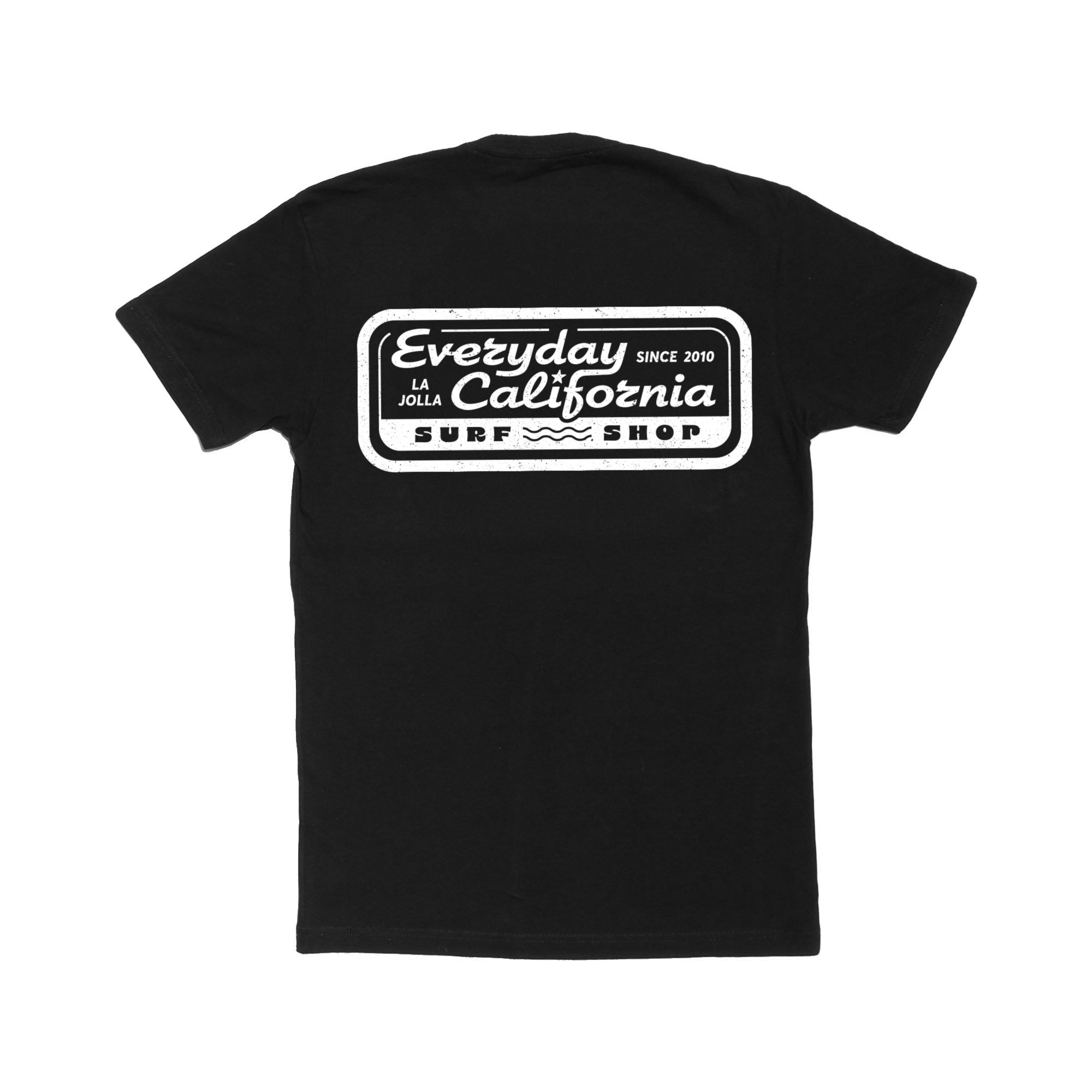 Backside of the Everyday California Retro Tee showcasing back logo